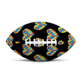 Autism Awareness Heart Pattern Print Rugby Ball