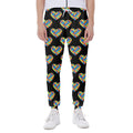 Autism Awareness Heart Pattern Print Joggers