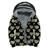 Autism Awareness Heart Pattern Print Sherpa Lined Zip Up Hoodie