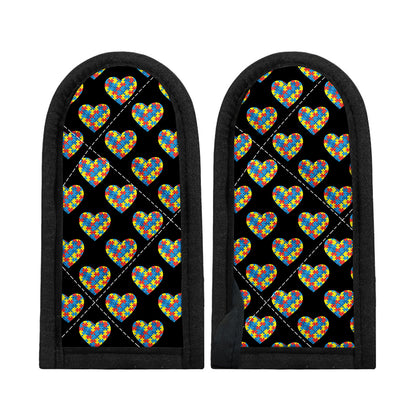 Autism Awareness Heart Pattern Print Skillet Handle Cover