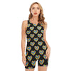 Autism Awareness Heart Pattern Print Sleeveless One Piece Swimsuit