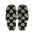 Autism Awareness Heart Pattern Print Slippers