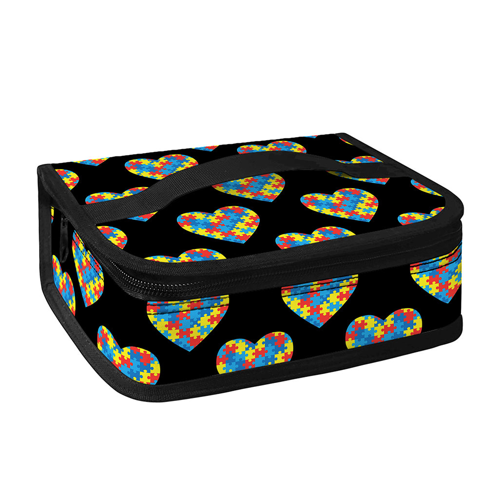 Autism Awareness Heart Pattern Print Small Lunch Bag
