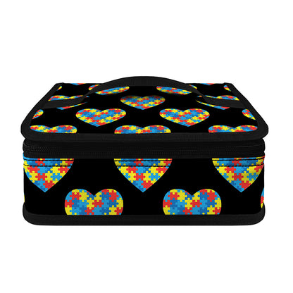 Autism Awareness Heart Pattern Print Small Lunch Bag