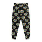 Autism Awareness Heart Pattern Print Sweatpants