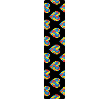 Autism Awareness Heart Pattern Print Table Runner