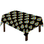 Autism Awareness Heart Pattern Print Tablecloth