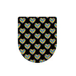 Autism Awareness Heart Pattern Print Toilet Lid Cover