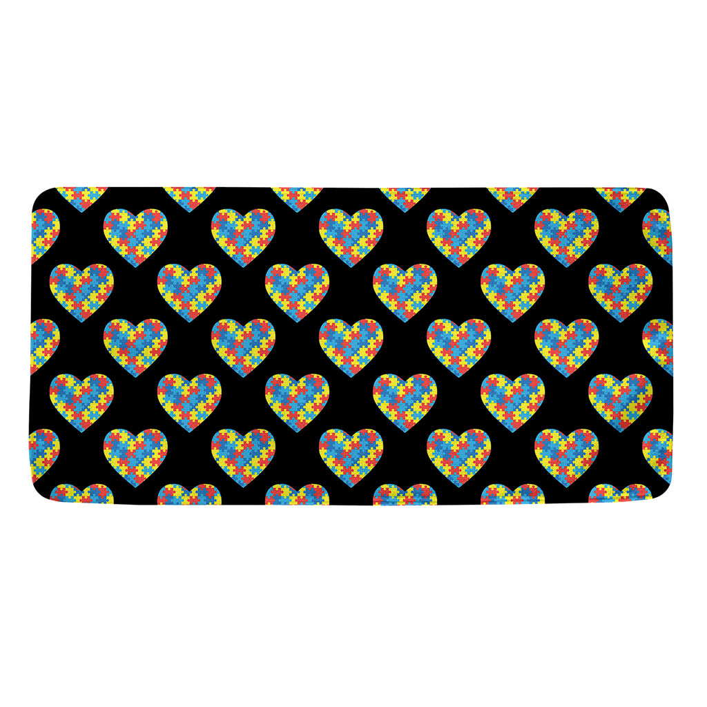 Autism Awareness Heart Pattern Print Towel