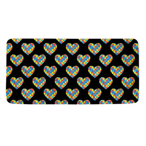 Autism Awareness Heart Pattern Print Towel