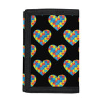 Autism Awareness Heart Pattern Print Trifold Wallet