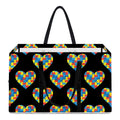 Autism Awareness Heart Pattern Print Utility Tote Bag