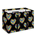 Autism Awareness Heart Pattern Print Utility Tote Bag