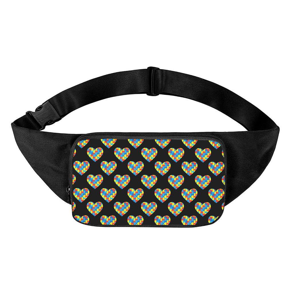 Autism Awareness Heart Pattern Print Waist Bag