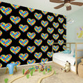Autism Awareness Heart Pattern Print Wall Sticker