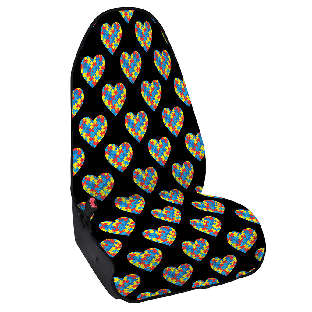 Autism Awareness Heart Pattern Print Waterproof Car Seat Cover