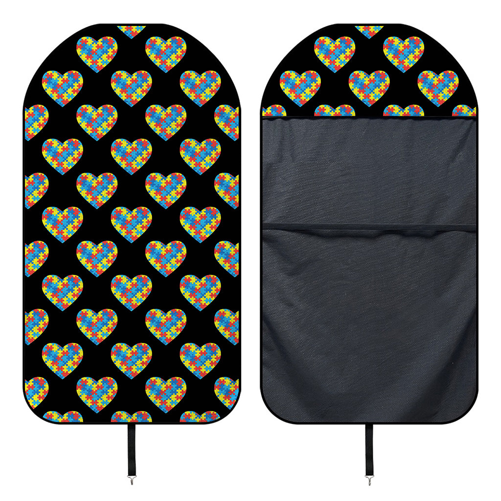 Autism Awareness Heart Pattern Print Waterproof Car Seat Cover