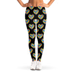Autism Awareness Heart Pattern Print Women's Leggings