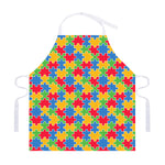 Autism Awareness Jigsaw Pattern Print Adjustable Apron