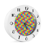 Autism Awareness Jigsaw Pattern Print Alarm Clock