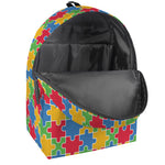 Autism Awareness Jigsaw Pattern Print Backpack
