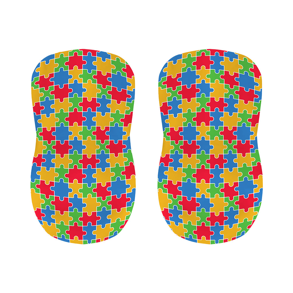 Autism Awareness Jigsaw Pattern Print Bar Stool Covers