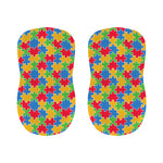 Autism Awareness Jigsaw Pattern Print Bar Stool Covers