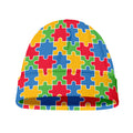 Autism Awareness Jigsaw Pattern Print Beanie
