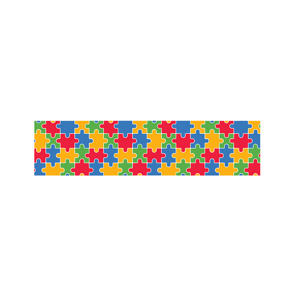 Autism Awareness Jigsaw Pattern Print Bed Runner