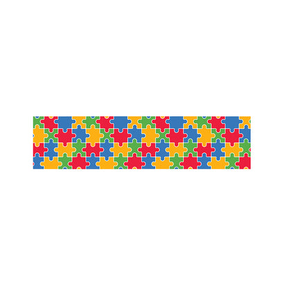 Autism Awareness Jigsaw Pattern Print Bed Runner
