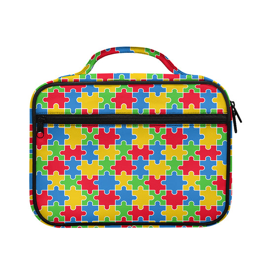 Autism Awareness Jigsaw Pattern Print Briefcase Bible Bag