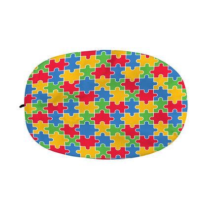 Autism Awareness Jigsaw Pattern Print Car Side Mirror Covers
