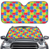 Autism Awareness Jigsaw Pattern Print Car Windshield Sun Shade