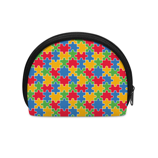 Autism Awareness Jigsaw Pattern Print Coin Purse