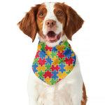 Autism Awareness Jigsaw Pattern Print Dog Bandana