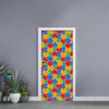 Autism Awareness Jigsaw Pattern Print Door Sticker