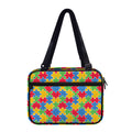Autism Awareness Jigsaw Pattern Print Double Strap Bible Bag