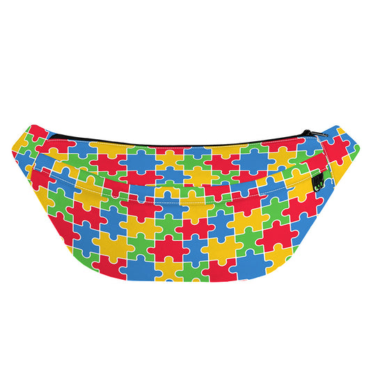 Autism Awareness Jigsaw Pattern Print Fanny Pack