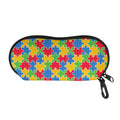 Autism Awareness Jigsaw Pattern Print Glasses Case