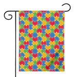 Autism Awareness Jigsaw Pattern Print House Flag