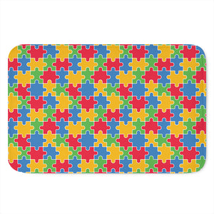 Autism Awareness Jigsaw Pattern Print Indoor Door Mat