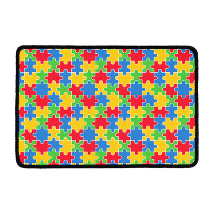 Autism Awareness Jigsaw Pattern Print Kitchen Mat
