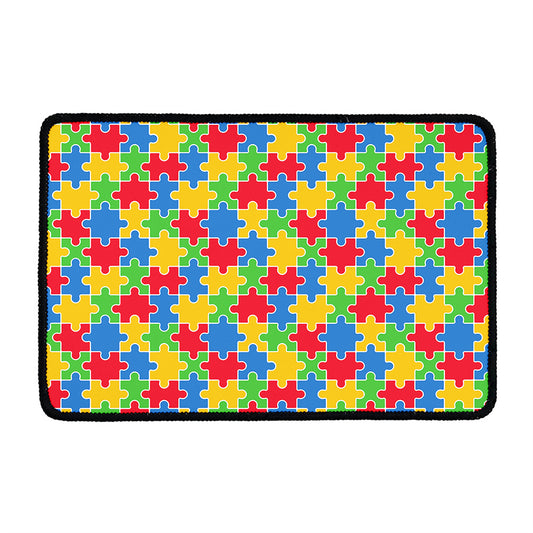 Autism Awareness Jigsaw Pattern Print Kitchen Mat