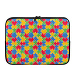 Autism Awareness Jigsaw Pattern Print Laptop Sleeve