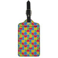 Autism Awareness Jigsaw Pattern Print Luggage Tag