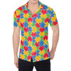 Autism Awareness Jigsaw Pattern Print Men's Shirt