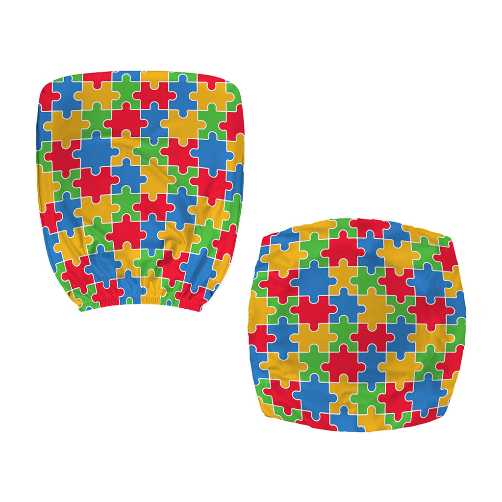 Autism Awareness Jigsaw Pattern Print Office Chair Cover