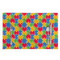 Autism Awareness Jigsaw Pattern Print Placemat
