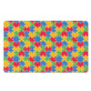 Autism Awareness Jigsaw Pattern Print Polyester Doormat