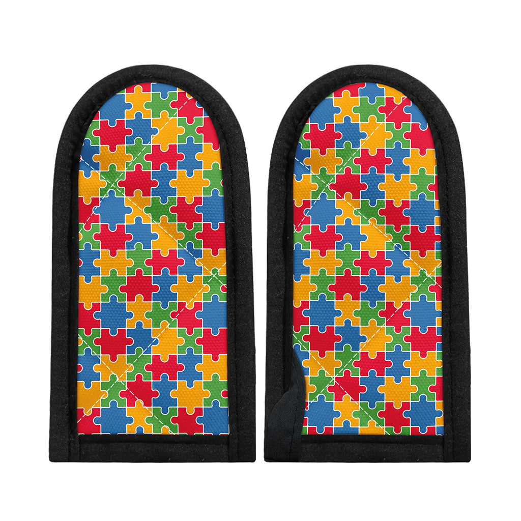 Autism Awareness Jigsaw Pattern Print Skillet Handle Cover